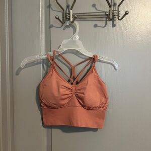 Women's Strappy Sports Bra - Terracotta